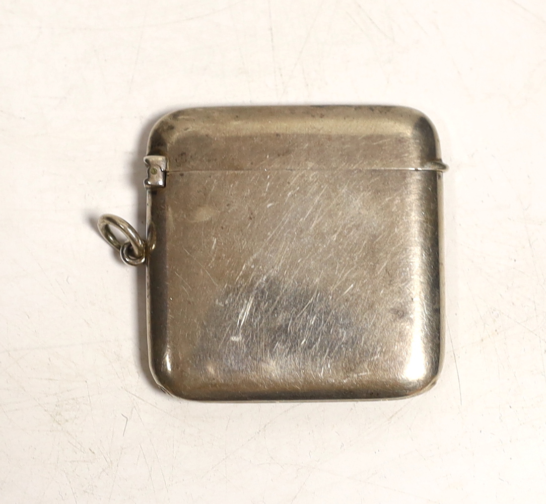 A George V silver butt marker case (lacking markers), John Collard Vickery, London, 1912, 43mm.